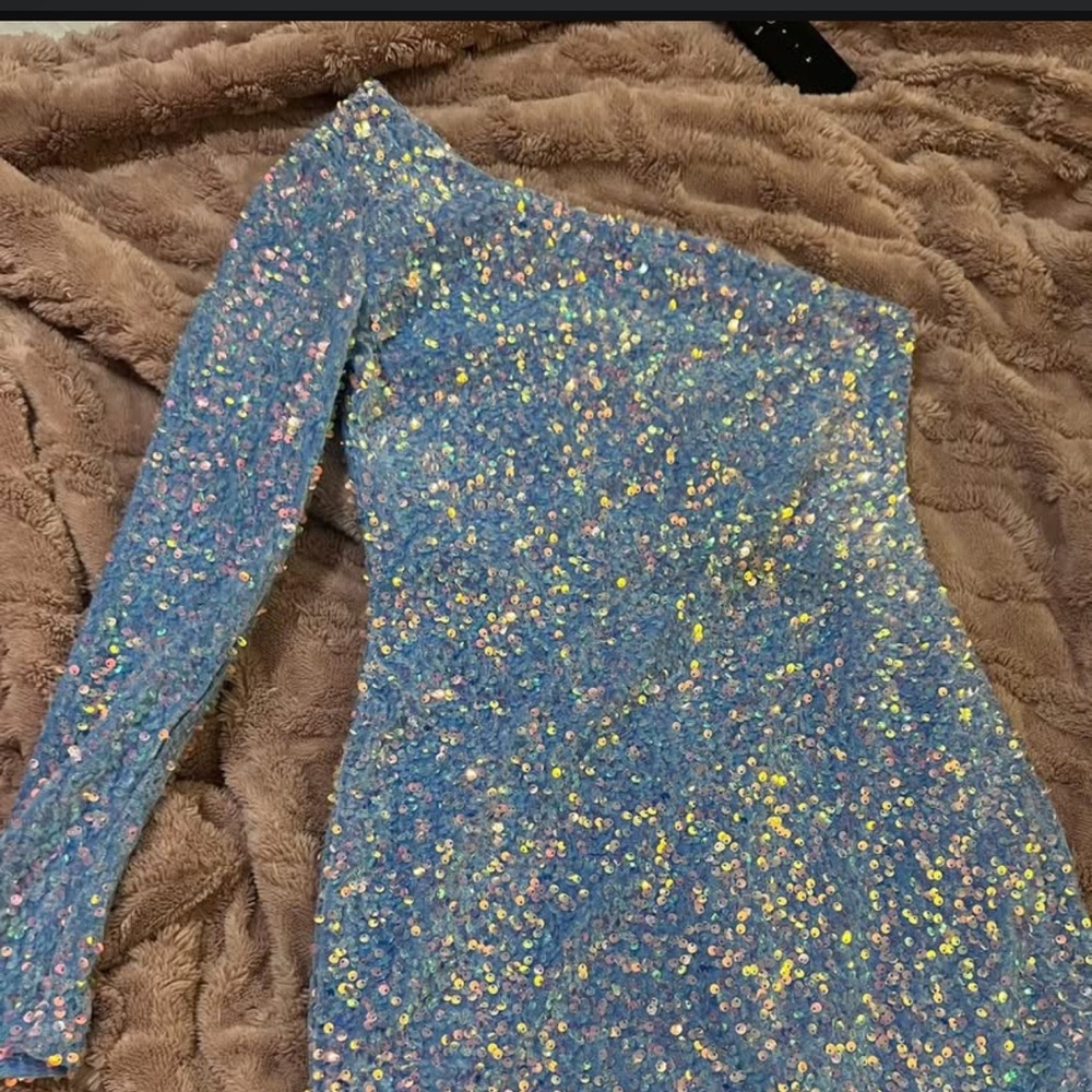 One-Shoulder Sequin Dress